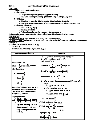 Giáo án Toán 11 - Đại số và hình học cả năm